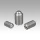 Spring plungerswith slot and ball, stainless steel