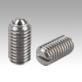 Spring plungers with slot and ball, stainless steel, standard spring force