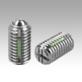 Spring plungers with slot and ball, stainless steel, strong spring force, with thread lock