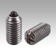 Spring plungers with slot and thrust pin, stainless steel, strong spring force