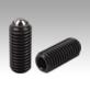 Spring plungers with hexagon socket and ball, steel, standard spring force