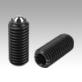 Spring plungers with hexagon socket and ball, steel, strong spring force
