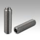 Spring plungers with hexagon socket and ball, stainless steel, long version, standard spring force