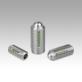 Spring plungers with hex socket and ball, stainless steel, with thread lock