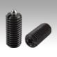 Spring plungers with hexagon socket and thrust pin, steel, light spring force