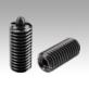 Spring plungers with hexagon socket and thrust pin, steel, strong spring force