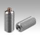 Spring plungers with hexagon socket and thrust pin, stainless steel, standard spring force