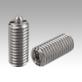Spring plungers with hexagon socket and thrust pin, stainless steel, strong spring force