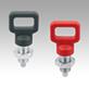 Indexing plungers steel or stainless steel, with plastic eyelet grip, Form B