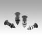 Premium - Indexing plungers, steel or stainless steel with plastic mushroom grip and tapered indexing pin