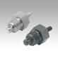 Indexing plungers, steel or stainless steel, short version, with threaded pin, Form E without locknut