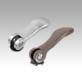 Cam levers, stainless steel with internal thread, plastic thrust washer