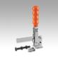 Toggle clamps vertical with flat foot and full holding arm