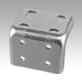 Angle bracket electro zinc-plated and passivated steel