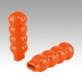 Plastic handles, round with square adapter, orange