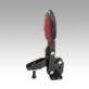 Toggle clamps vertical with safety interlock with flat foot and adjustable clamping spindle