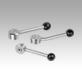 Tension levers flat, internal thread, stainless steel