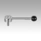 Tension levers flat external thread, stainless steel, 0°