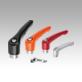 Clamping levers with internal thread, steel parts stainless steel 