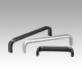 Pull handles, anodised aluminium, oval profile 20x10, mounted from the rear