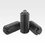 Spring plungers with hexagon socket and thrust pin, steel