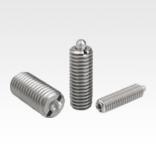 Spring plungers with hexagon socket and thrust pin, stainless steel