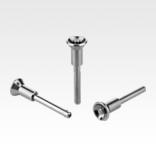Ball lock pins with stainless steel mushroom grip