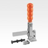 Toggle clamps vertical with flat foot and full holding arm