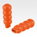 Plastic handles, round with square adapter, orange