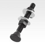 Clamping spindles with swivel foot