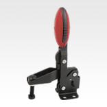 Toggle clamps vertical with flat foot and adjustable clamping spindle