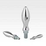 Machine handles revolving aluminium, similar to DIN 98 Form E
