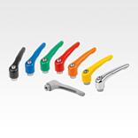 Clamping levers, die-cast zinc with internal thread, threaded insert stainless steel