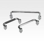 Pull handles, round steel or stainless steel, fold-down