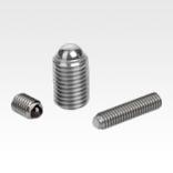 Ball-end thrust screws without head stainless steel with full ball 