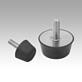 Rubber buffers type K conical with external thread