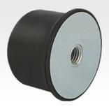 Rubber impact buffers, spherical