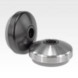 Swivel feet plateswith vibration absorption 