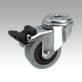 Appliance swivel castors with stop-fix, solid rubber tyres, standard version