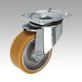 Steel plate swivel castors with Extrathane® tread, medium load version