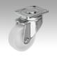 Steel plate swivel castors with polyamide wheels, heavy duty version