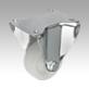 Steel plate fixed castors with polyamide wheels, heavy duty version, plain and ball bearings
