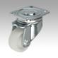Steel plate swivel castors with polyamide wheels, heavy duty version, plain and ball bearings