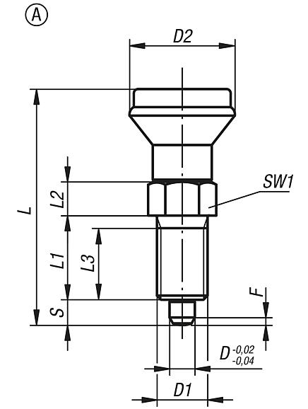 Arretierbolzen Form A