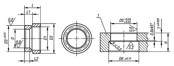 Aufnahmebuchsen Edelstahl Form A (rückseitig eingepresst)
