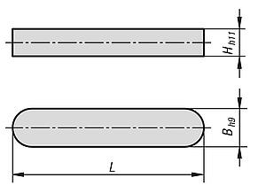 Passfedern DIN 6885 A