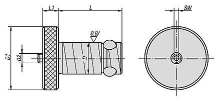 Positionierzylinder Ball Lock