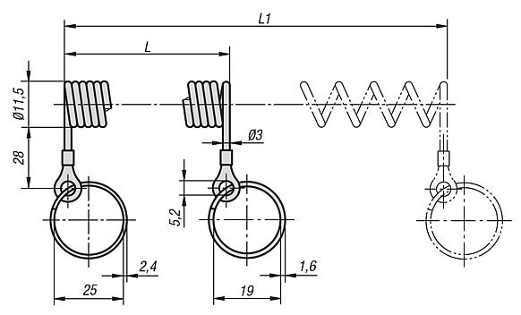 Safety spiral cables