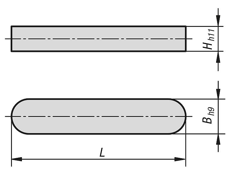 DIN 6885 Passfedern, Edelstahl