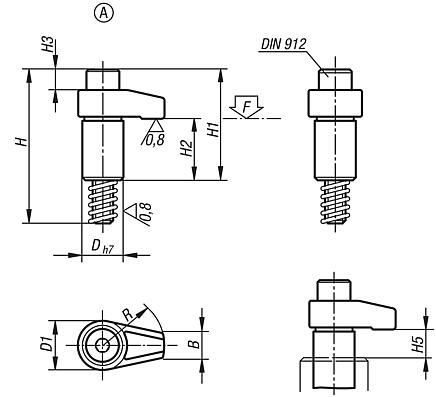 Spannhaken geschliffen Form A